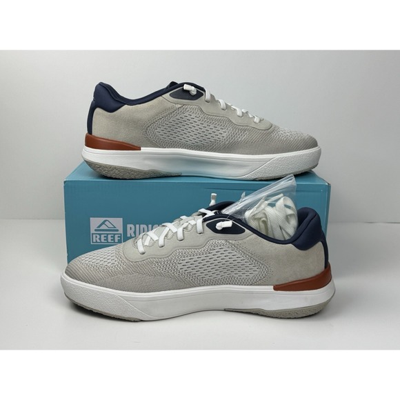 Reef Shoreline Del Mar Sneakers Men\'s Size 7 Ultra Comfy Tan/White/Navy CJ8997 main image 6